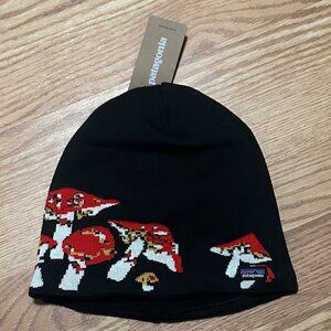 Patagonia Mushroom Forest: French Red Lined Beanie